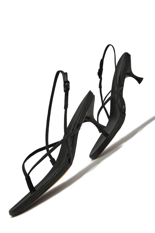 Load image into Gallery viewer, Elodie Slingback Kitten Heels - Black
