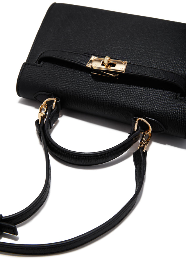 Load image into Gallery viewer, Nixie Structured Top Handle Mini Bag - Black

