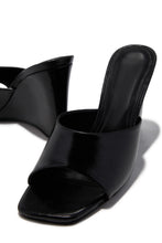 Load image into Gallery viewer, Izzie Slip On Wedge Mule Heels - Black
