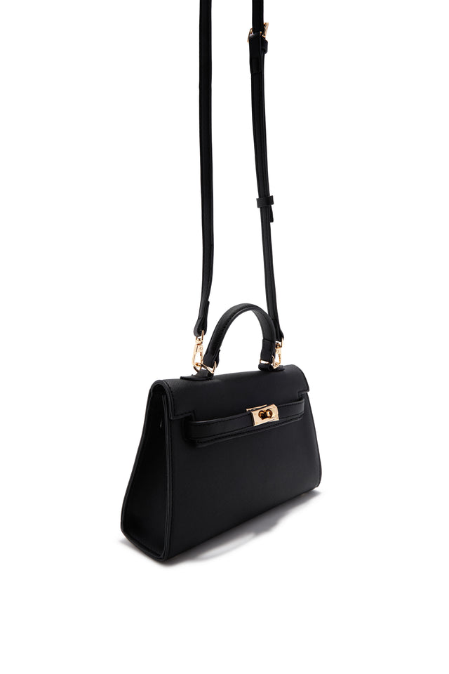 Load image into Gallery viewer, Nixie Structured Top Handle Mini Bag - Black
