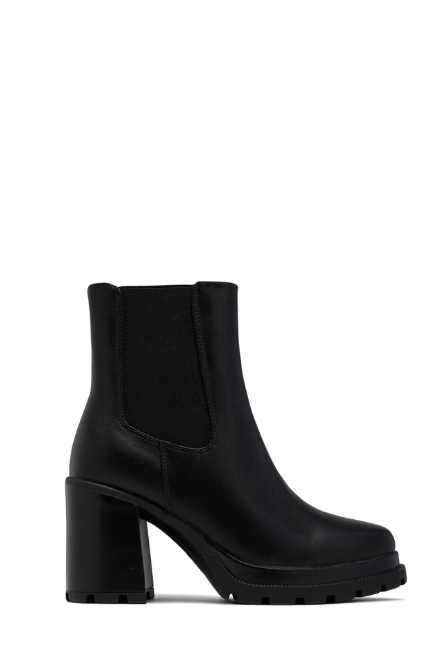 Brooklyn Block Heel Ankle Boots - Black