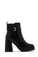 Load image into Gallery viewer, Helene Platform Block Heel Ankle Boots - Black

