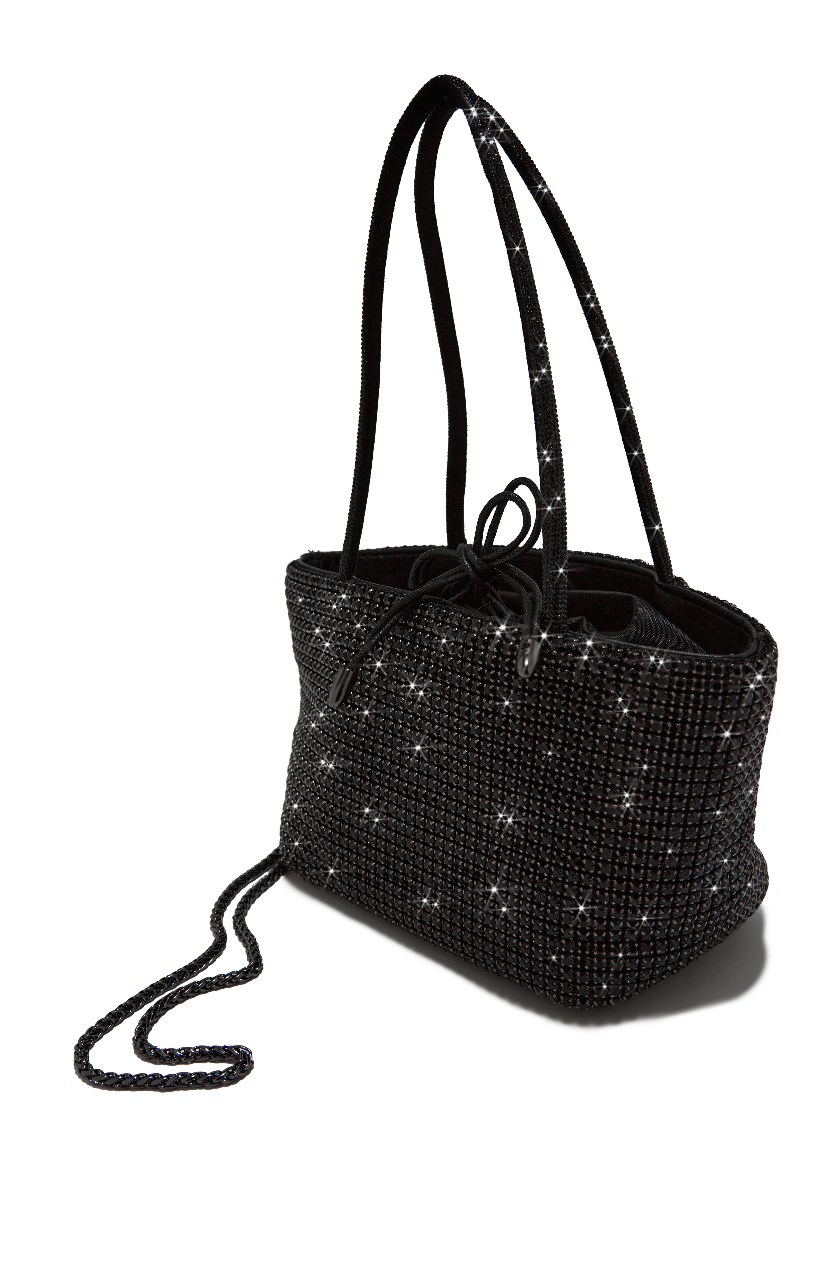 Miss Lola Aryzia Black Embellished Top Handle Bag MISS LOLA