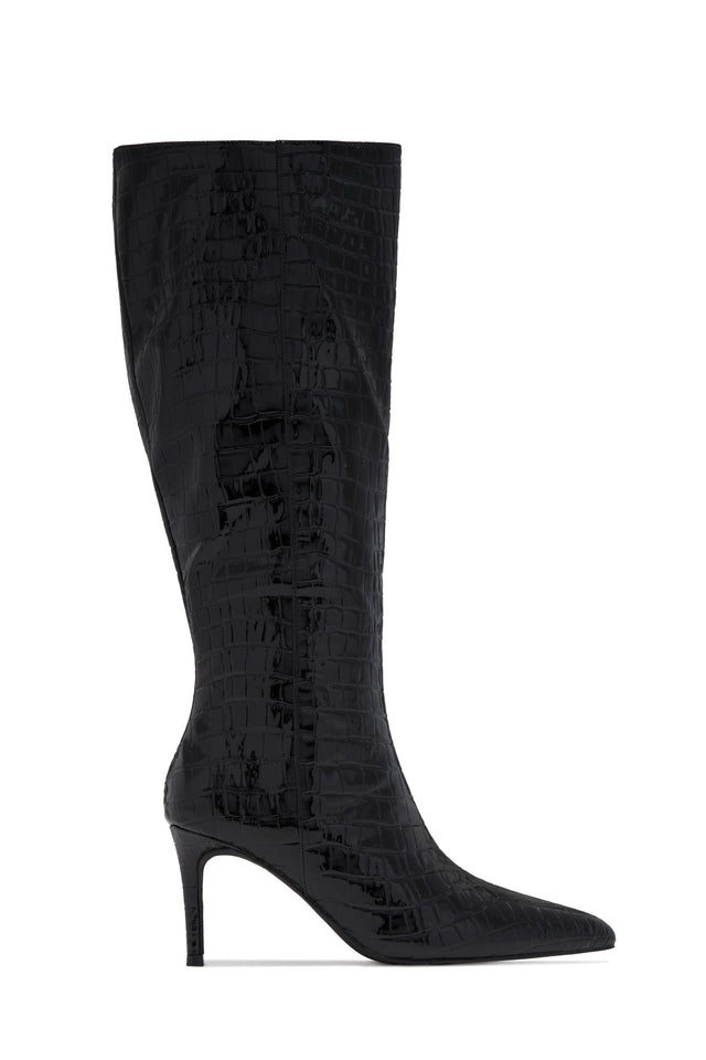 Load image into Gallery viewer, Chrissy Mid Heel Boots - Black

