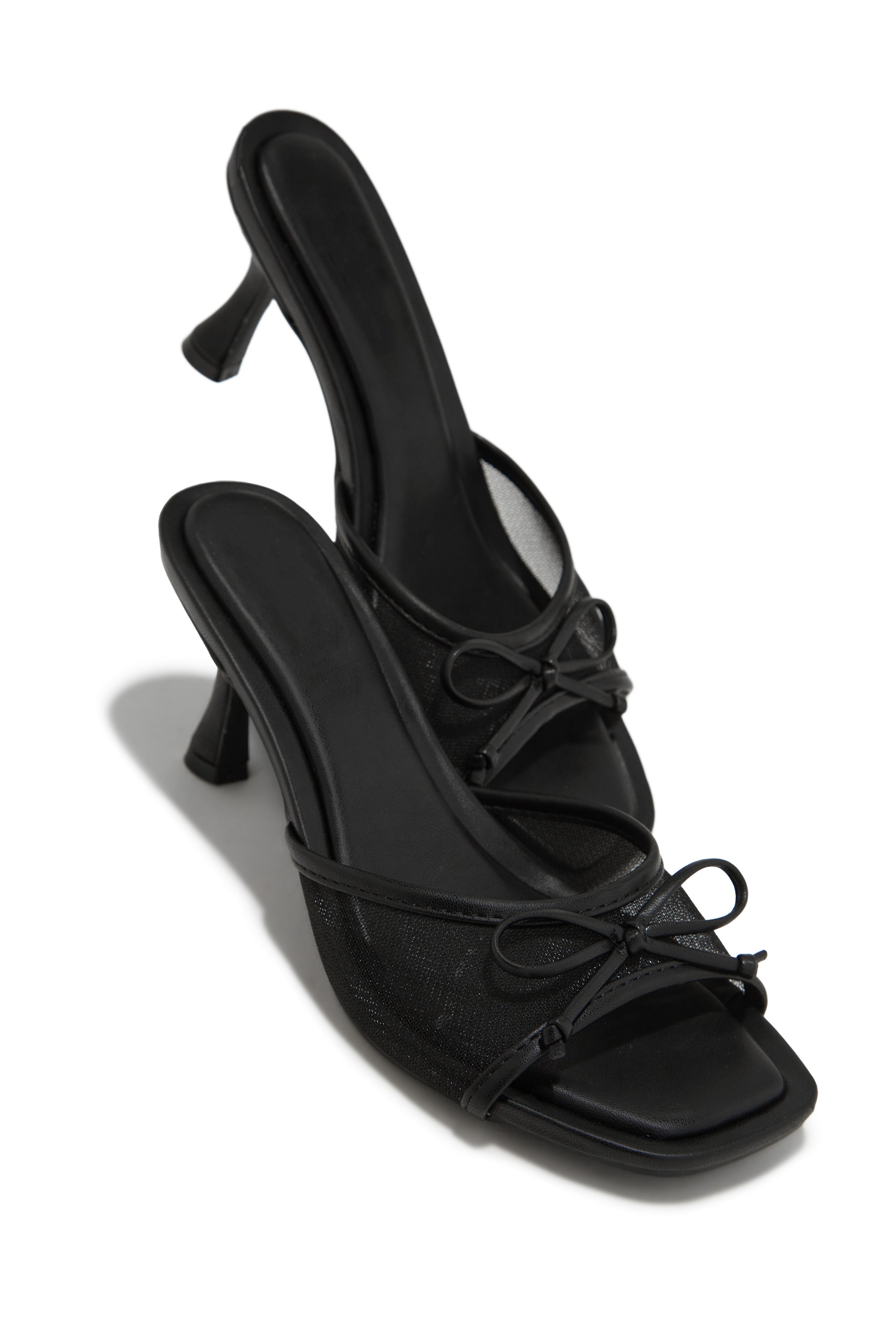 Miss Lola | Eliza Black Mid Heel Mules – MISS LOLA Miss Lola | Eliza Black Mid Heel Mules – MISS LOLA