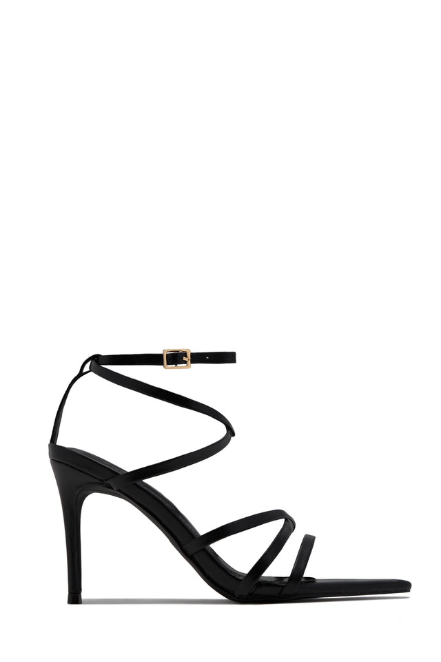 Load image into Gallery viewer, Polished Nights Strappy Mid Heels - Black
