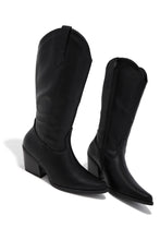 Load image into Gallery viewer, Festival Forever Cowgirl Boots - Black
