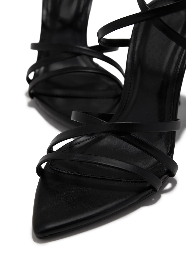Load image into Gallery viewer, Polished Nights Strappy Mid Heels - Black
