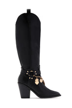 Load image into Gallery viewer, Sunsets &amp; Festivals Cowgirl Boots - Black

