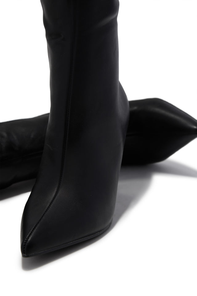 Load image into Gallery viewer, Kymmie Below The Knee Heel Boots - Black
