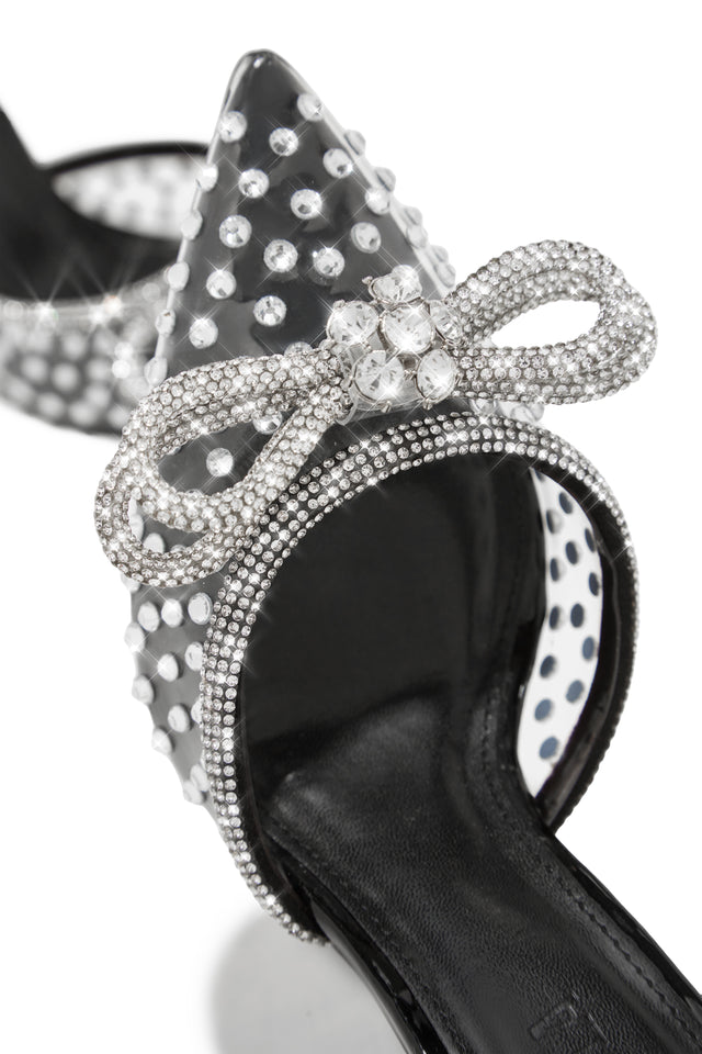 Load image into Gallery viewer, Elina Embellished Ankle Strap Pumps - Black
