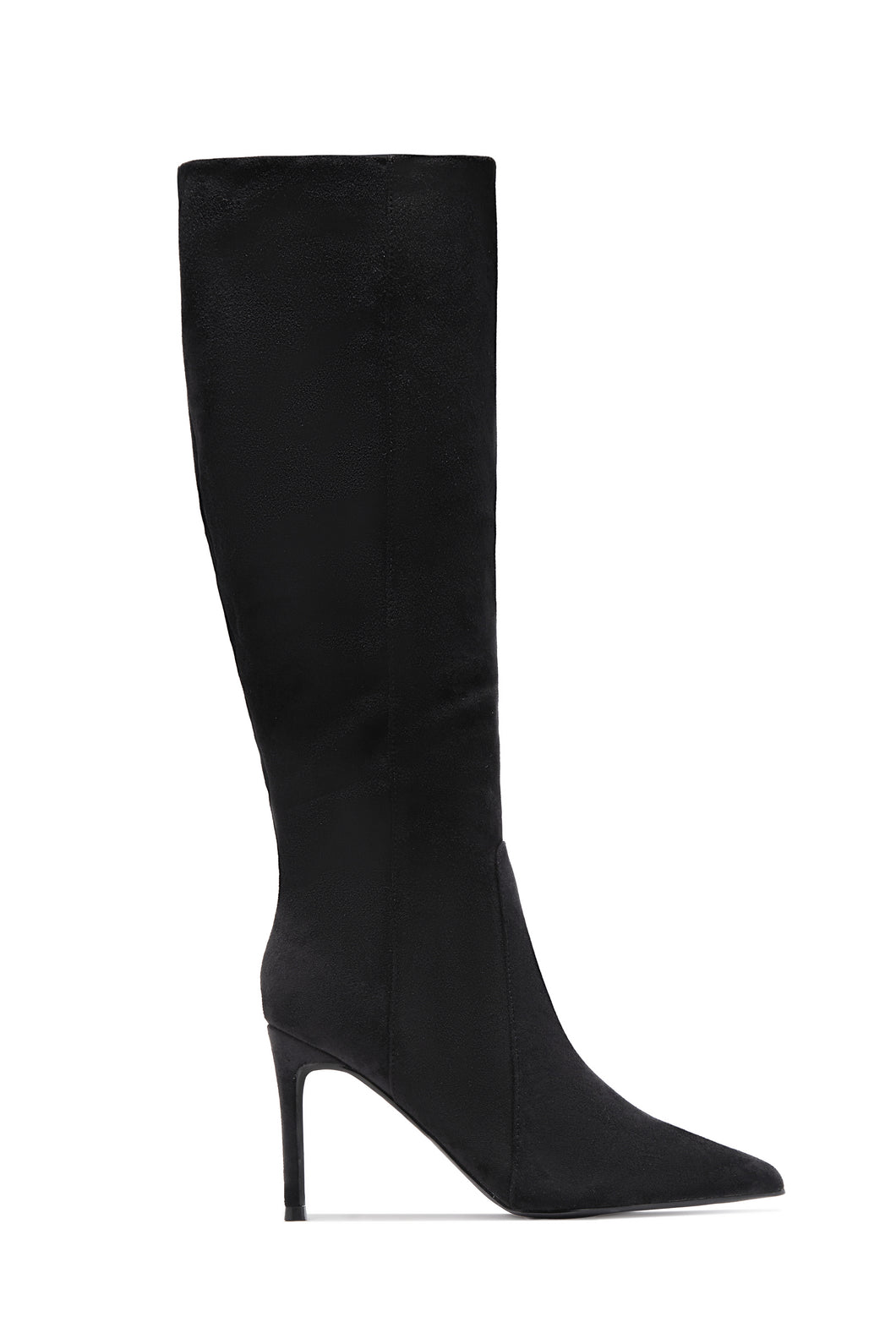 Daniella Below The Knee Heel Boots - Black