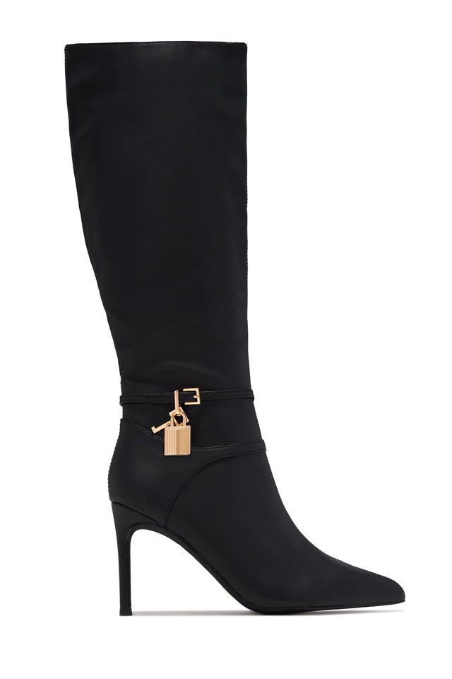 Load image into Gallery viewer, Kya Below The Knee Heel Boots - Black
