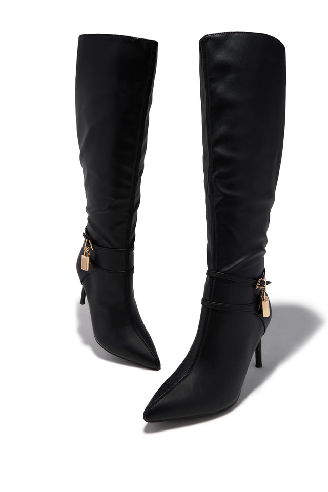 Load image into Gallery viewer, Kya Below The Knee Heel Boots - Black
