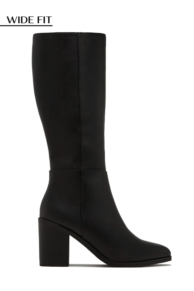 Load image into Gallery viewer, Draya Wide Fit Block Heel Boots - Black
