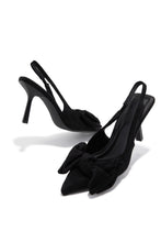 Load image into Gallery viewer, Kirstie Bow Slingback Pumps - Black
