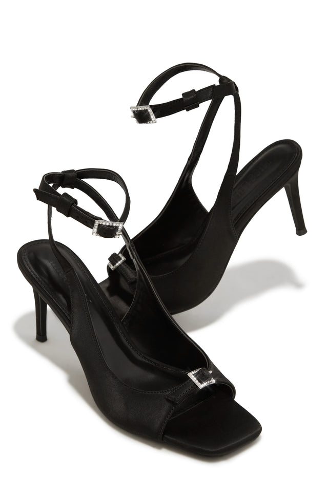 Load image into Gallery viewer, Ella Peep Toe Single Sole Heels - Black
