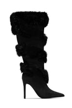 Load image into Gallery viewer, Aspen Trips Faux Fur Heel Boots - Black
