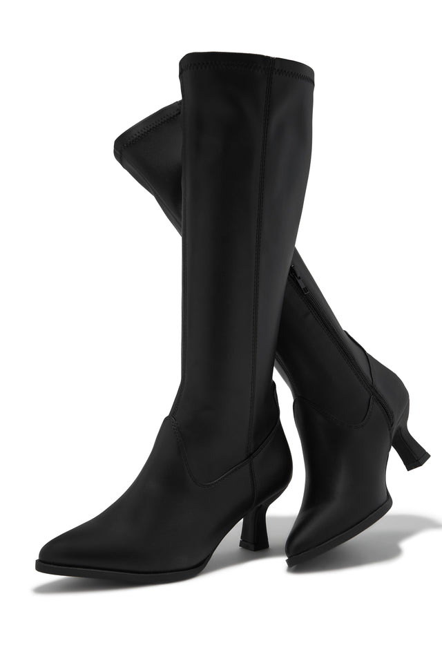Load image into Gallery viewer, Roxanna Kitten Heel Boots - Black
