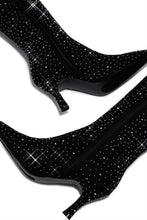 Load image into Gallery viewer, Shine Bright Embellished Over The Knee Heel Boots - Black
