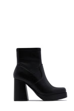 Load image into Gallery viewer, Masey Platform Block Heel Ankle Boots - Black
