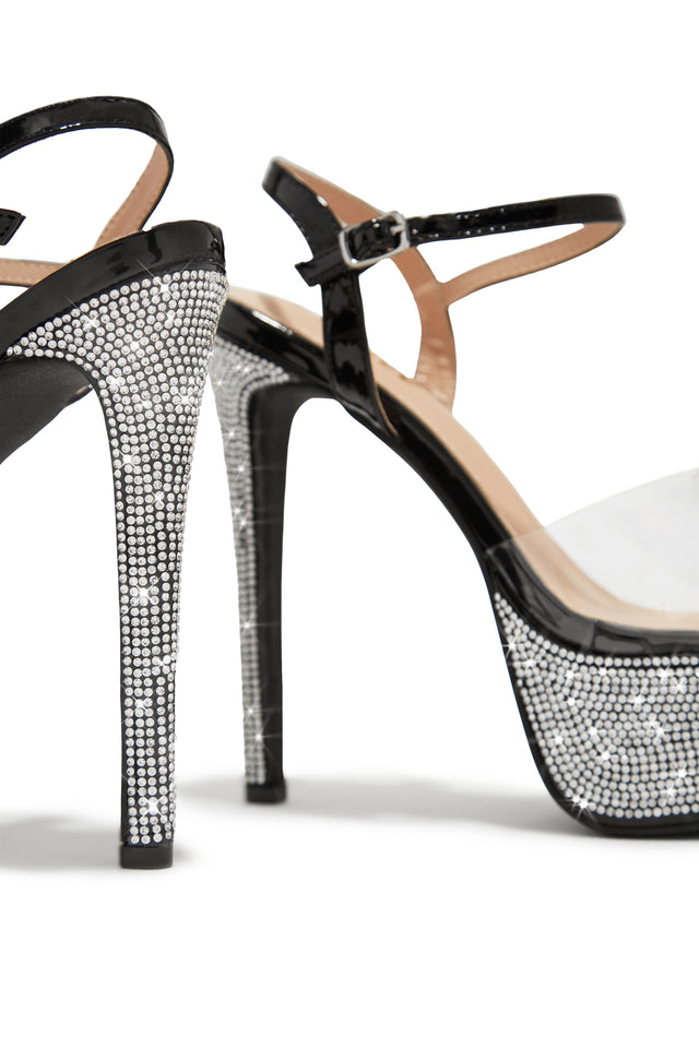 Load image into Gallery viewer, Black Embellished Heels
