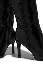 Load image into Gallery viewer, Scarlette Below The Knee Heel Boots - Black Pat
