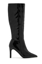Load image into Gallery viewer, Scarlette Below The Knee Heel Boots - Black Pat
