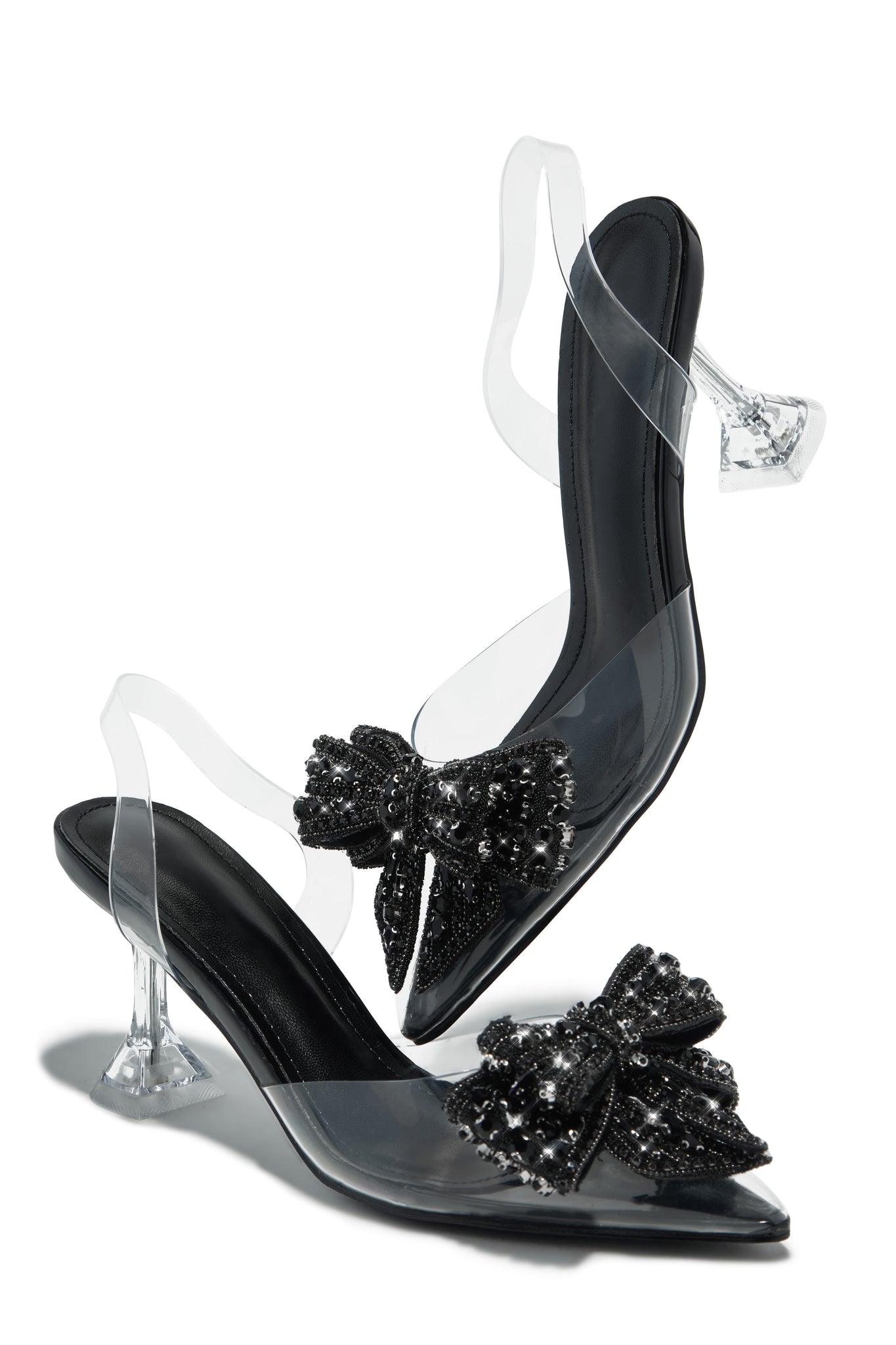 Public Desire Wide Fit Perspex Sandals Public Desire Clear Mid