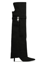Load image into Gallery viewer, Kiana Over The Knee Heel Shark Boots - Black
