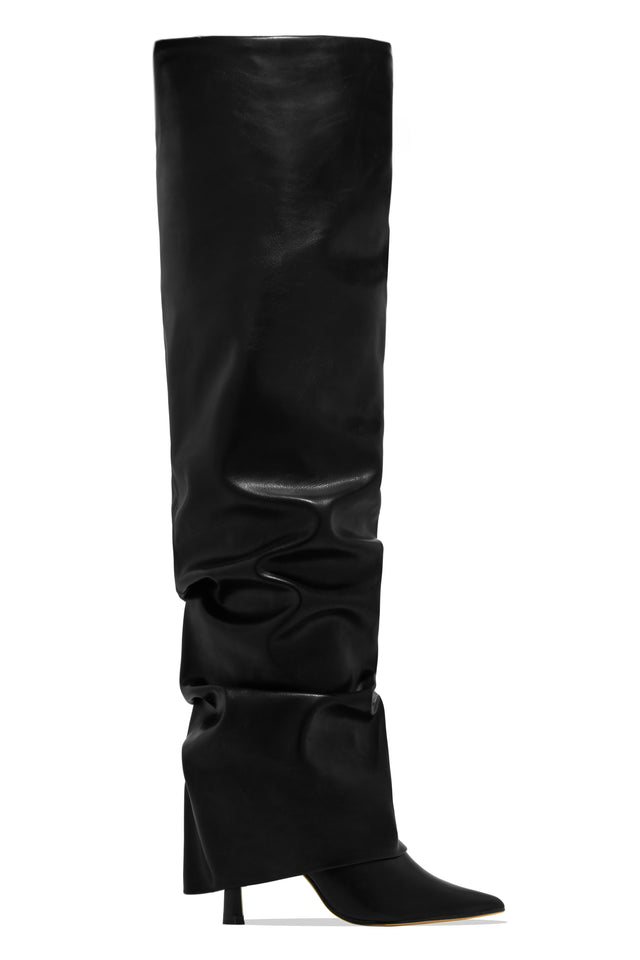 Load image into Gallery viewer, Black Ruched Boots
