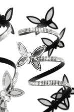 Load image into Gallery viewer, Fantasy Butterfly Embellished Around The Ankle Coil Heels - Black
