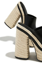 Load image into Gallery viewer, Black Espadrille Mules
