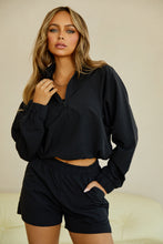 Load image into Gallery viewer, Half Zip Closure Drawstring Hem
