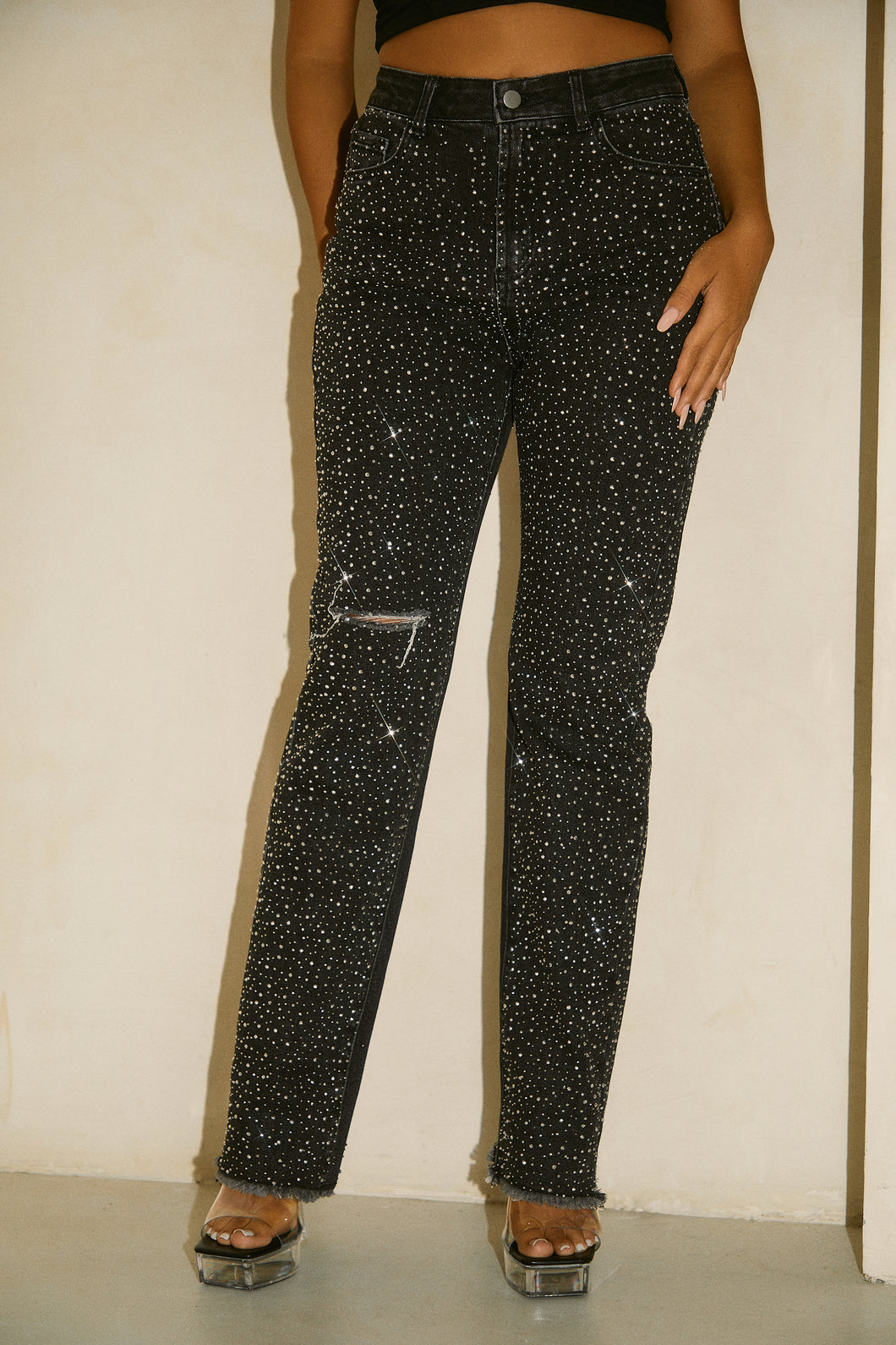 Silver and Black Pant