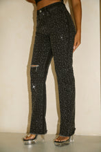 Load image into Gallery viewer, Blacka and Silver Concert Jeans
