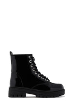 Load image into Gallery viewer, Rylen Lace Up Combat Boots - Black Pat
