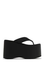Load image into Gallery viewer, Thing Black Platform Sandals
