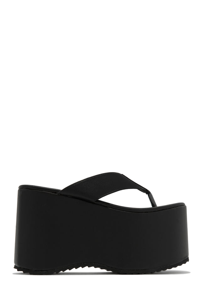 Load image into Gallery viewer, Thing Black Platform Sandals
