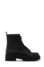 Load image into Gallery viewer, Rylen Lace Up Combat Boots - Black PU

