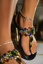 Load image into Gallery viewer, Zeina Embellished Sandals - Black
