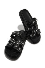 Load image into Gallery viewer, Black Chunky Slip On Sandals
