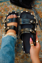 Load image into Gallery viewer, Erika Slip On Sandals - Black
