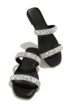 Load image into Gallery viewer, Natalia Embellished Slip On Sandals - Black
