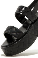 Load image into Gallery viewer, Quilted Black Sandals

