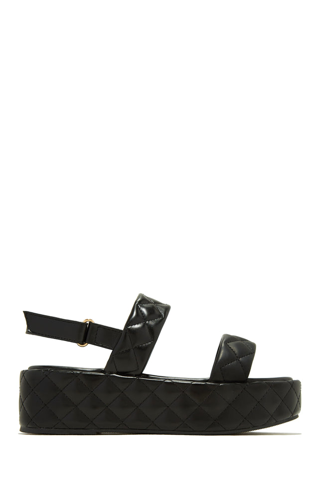 Load image into Gallery viewer, Black Quilted Sandal
