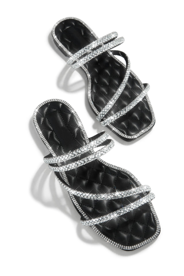 Next Getaway Embellished Slip On Sandals Black MISS LOLA