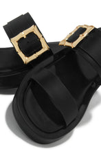 Load image into Gallery viewer, Vacay Calling Slip On Platform Sandals - Black

