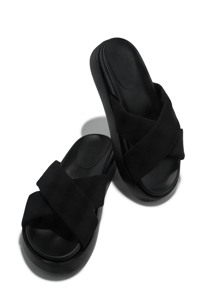 Load image into Gallery viewer, Vacay Babe Chunky Slip On Sandals - Black

