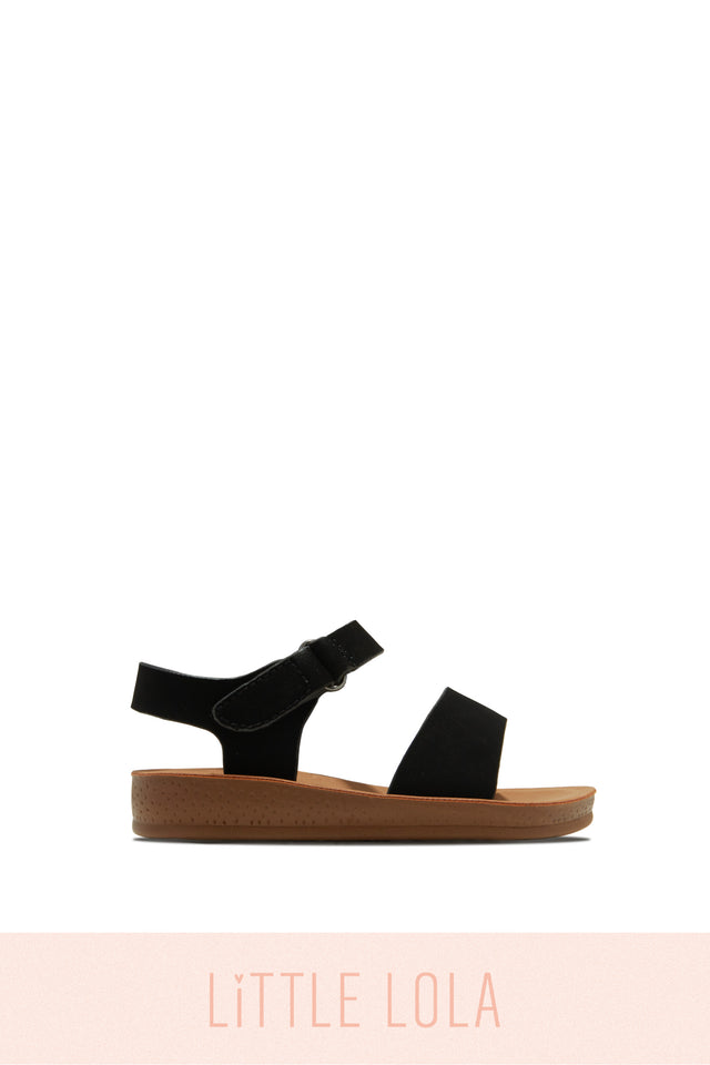 Load image into Gallery viewer, Black Little Girl Summer Sandals
